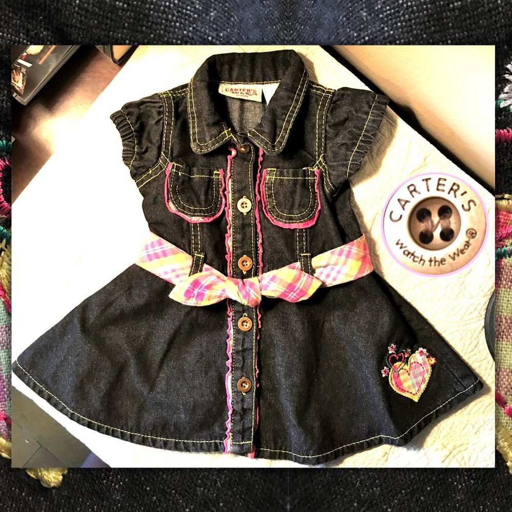 CARTER'S Denim Button Front Dress